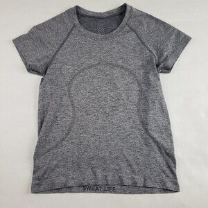 Lululemon Swiftly Tech Top Womens 6 Gray Short Sleeve Crew Neck Active Shirt